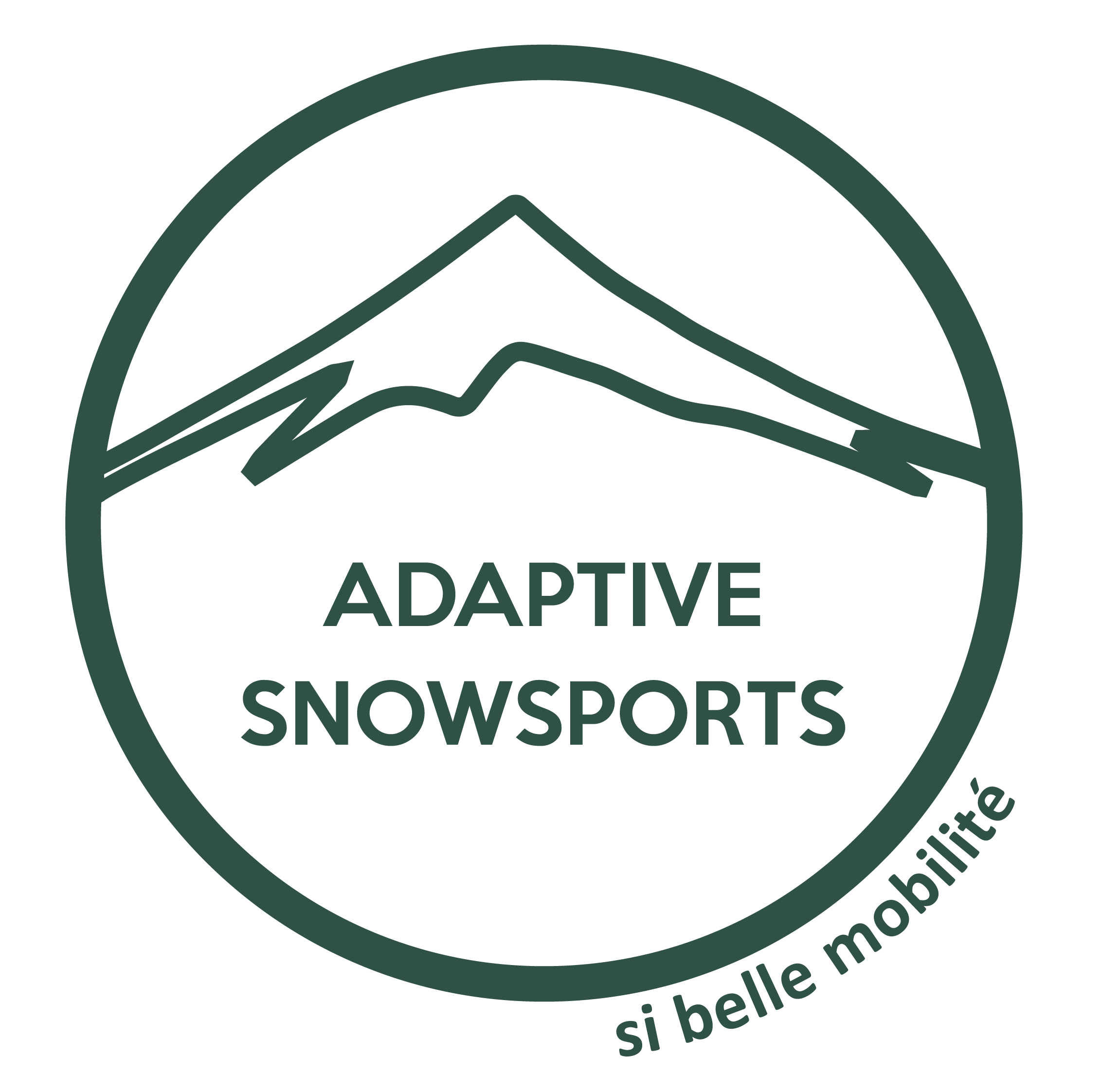 Si belle mobilité Adaptive Snowsports logo groen transparant